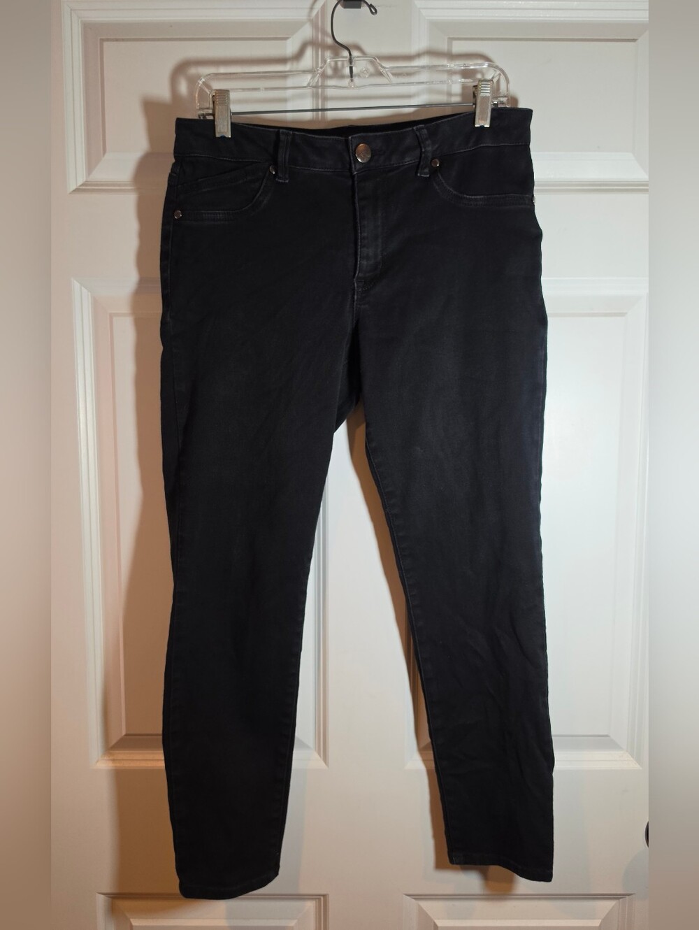 1822 Stretchy Black Jeans Size 12 Approx 27in Inseam